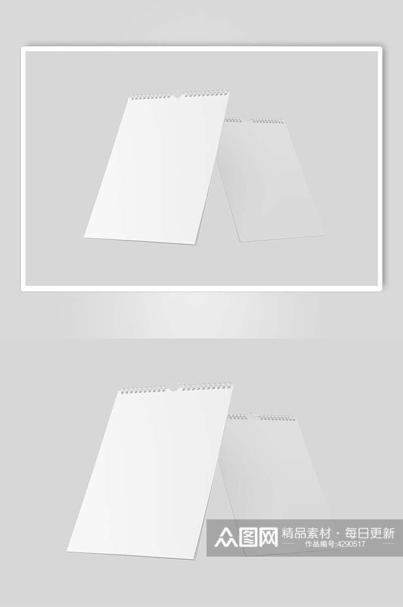 纯白A4纸笔记本设计样机素材