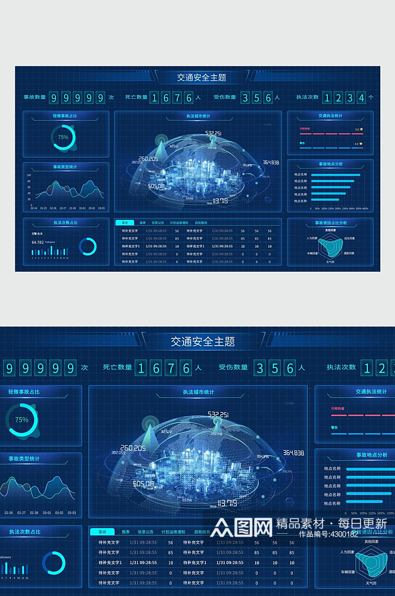 高科技后台科技UI设计素材