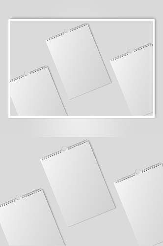长方形纸张铁环扣笔记本设计样机