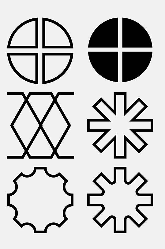 简约大气图标不规则几何图形免抠素材