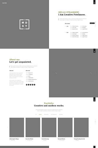 灰色纯色网页设计