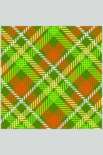 线条绿黄英伦彩色格子图案矢量素材