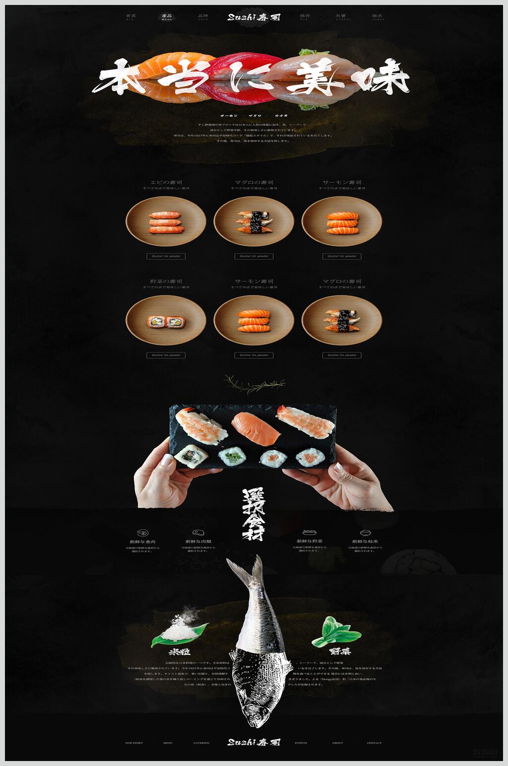 时尚黑底食物图片素材