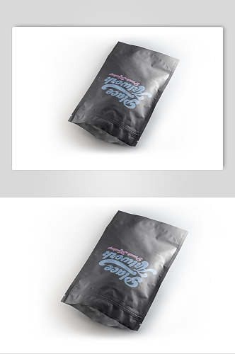 膨化袋褶皱黑蓝色零食包装样机