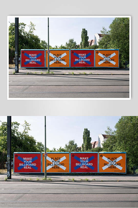 街道户外广告牌样机-众图网