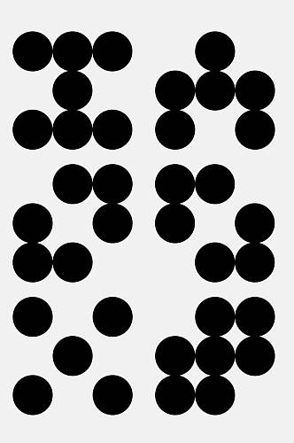 创意黑点不规则几何图形免抠素材