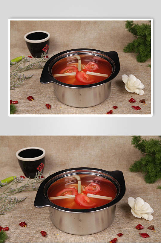 西红柿火锅底料图片