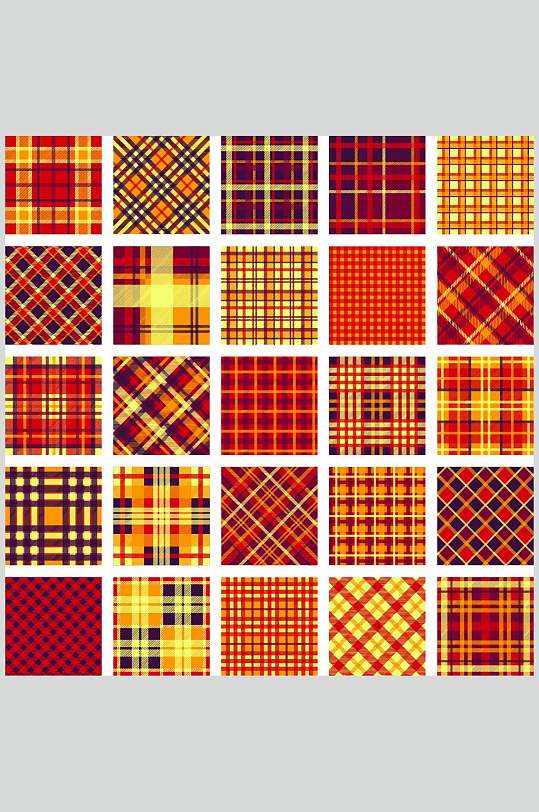 线条方格彩色格子图案矢量素材