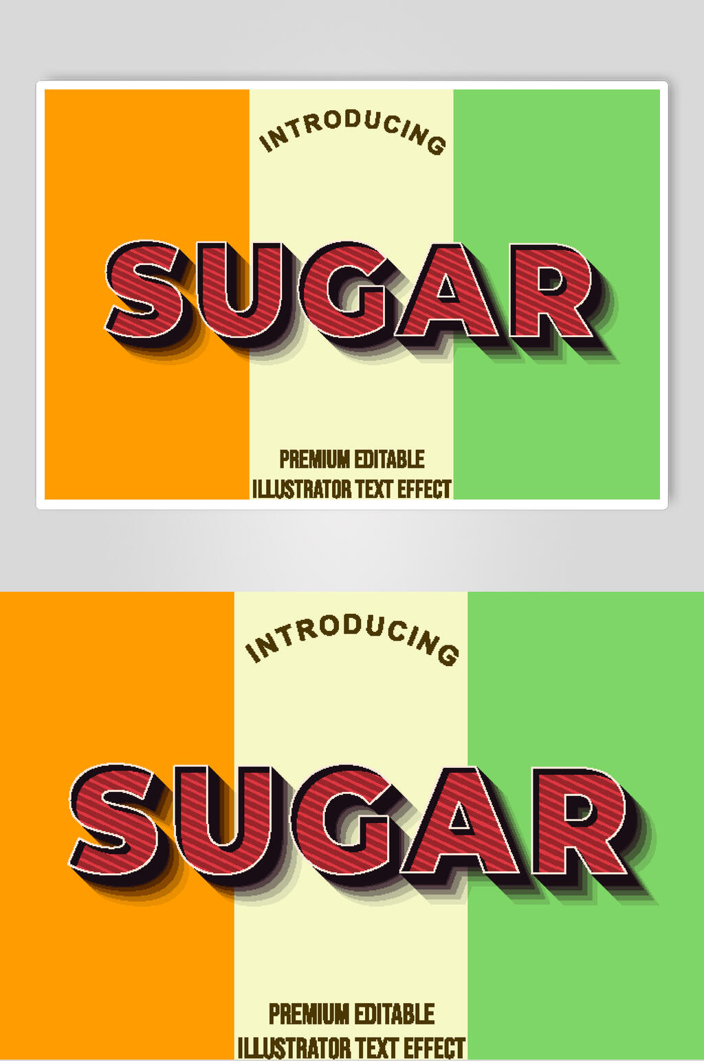 sugar英文炫彩矢量素材素材