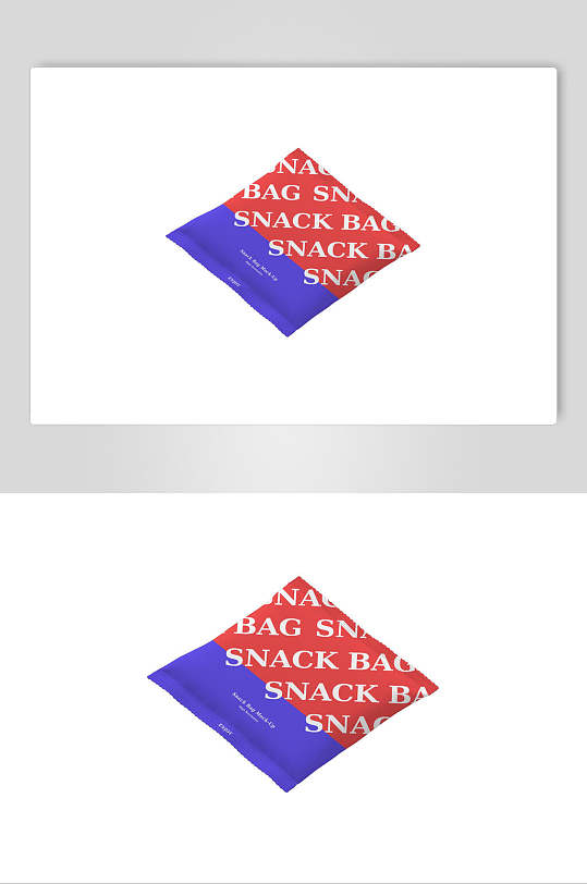 英文字母膨化袋紫零食包装样机