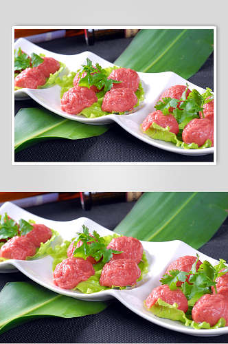 新鲜牛肉丸火锅配菜图片