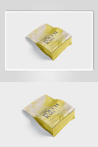 英文字母膨化袋黄零食包装样机