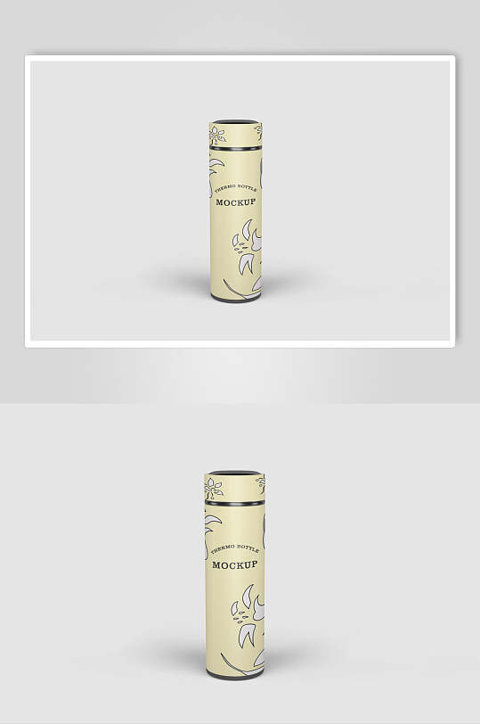 简约清新保温瓶样机