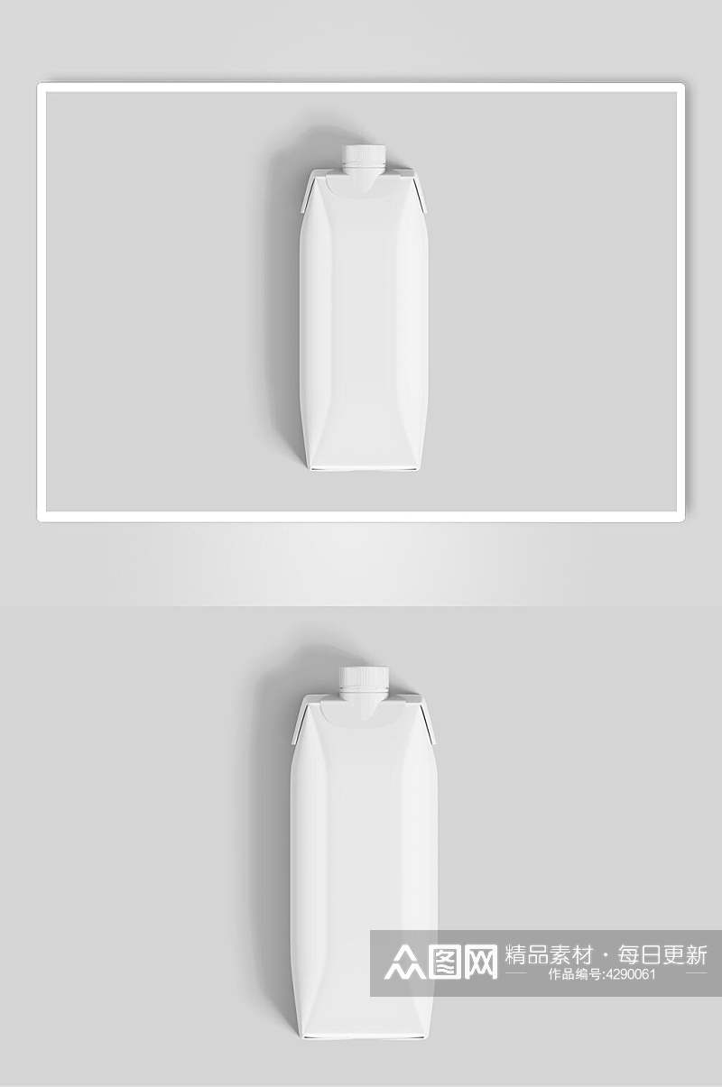 立体圆形盖子牛奶瓶饮料瓶样机素材