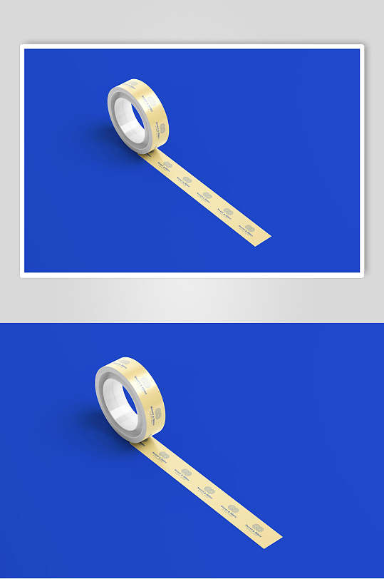 黄色胶带不干胶样机