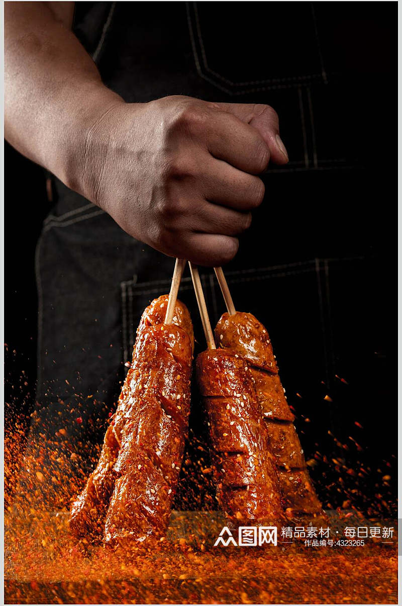 热狗烤串美食图片素材