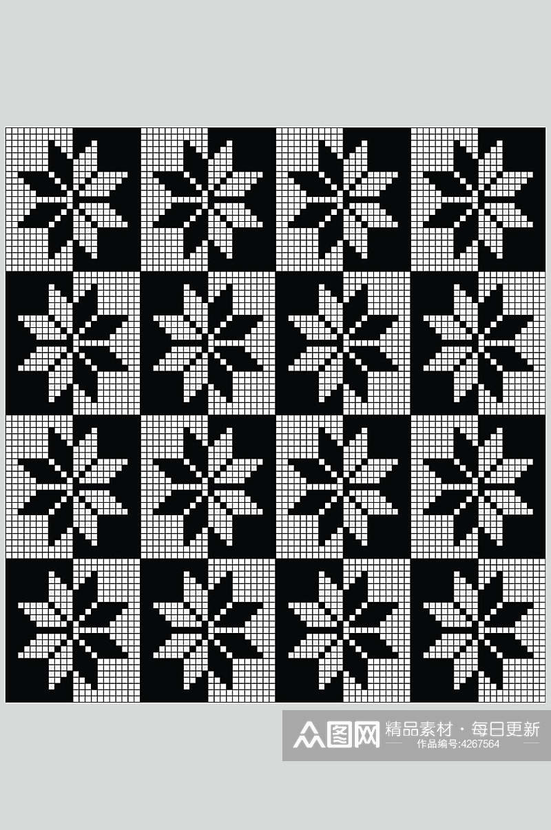 方格多边形黑格子图案矢量素材素材