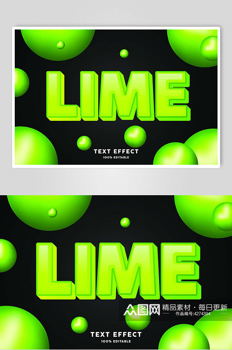 LIME英文炫彩矢量素材素材