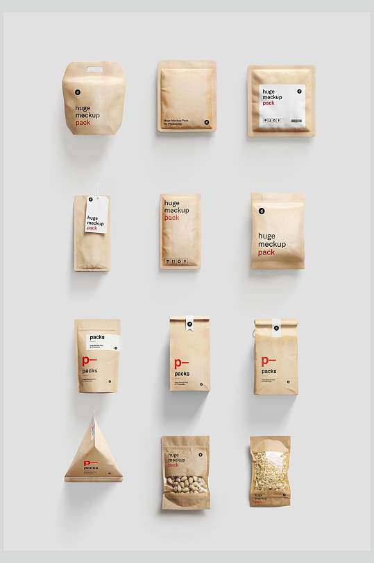 包装袋品牌设计物料样机