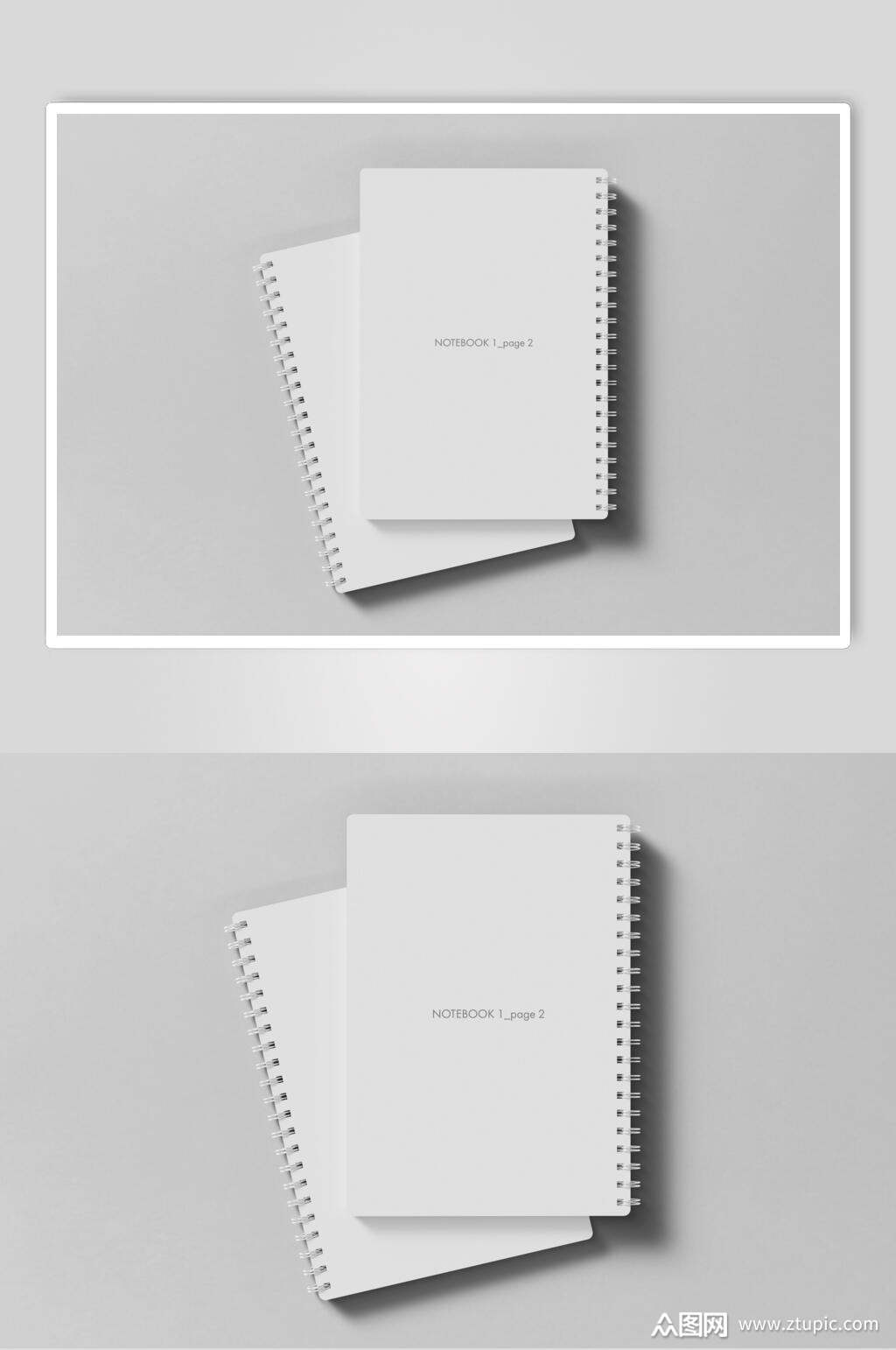 线圈白色笔记本样机素材