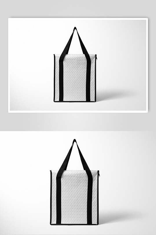 灰色肩带灰色手提袋购物袋样机