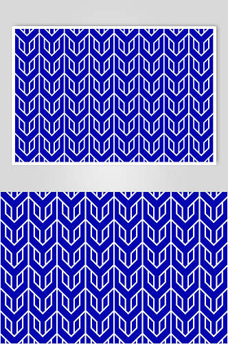 线条浅蓝色古典日式纹样矢量素材