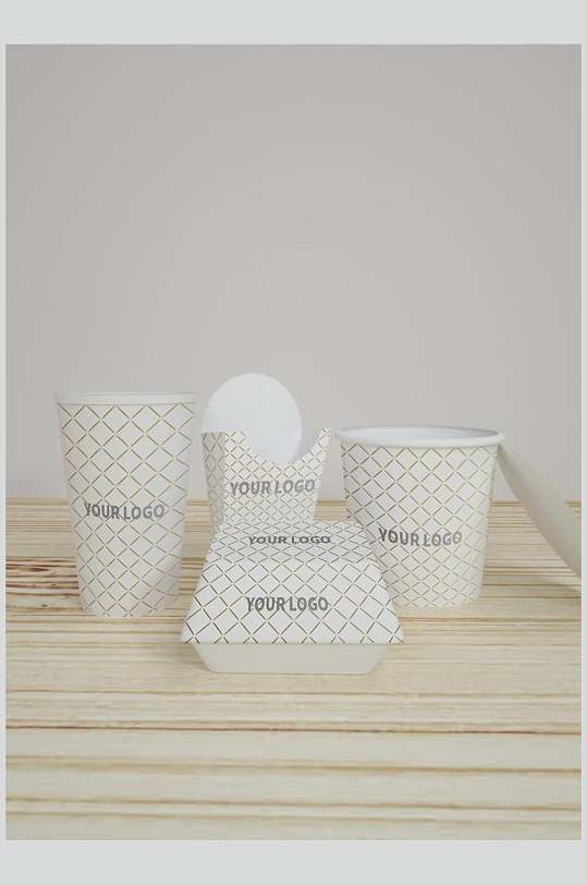 格子食品外卖包装样机-众图网