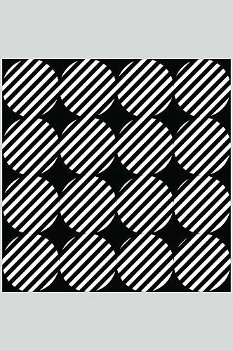 黑色圆形英伦彩色格子图案矢量素材