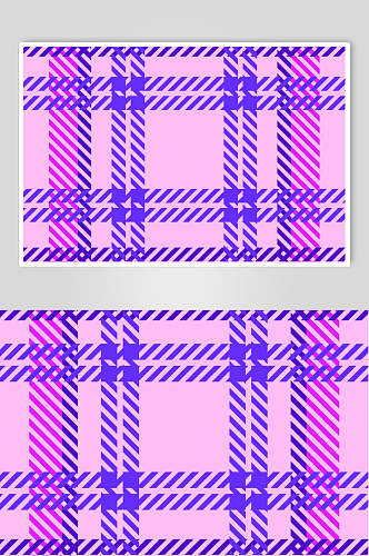 紫色蓝色英伦彩色格子图案矢量素材