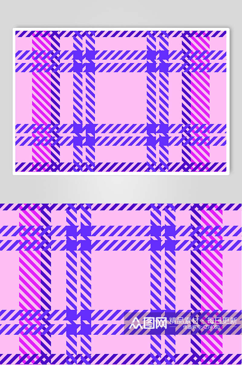 紫色蓝色英伦彩色格子图案矢量素材素材