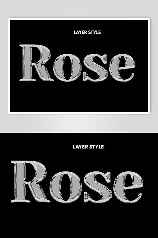 创意大气玫瑰透明字体特效素材