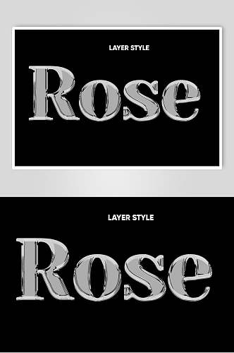 创意大气玫瑰透明字体特效素材