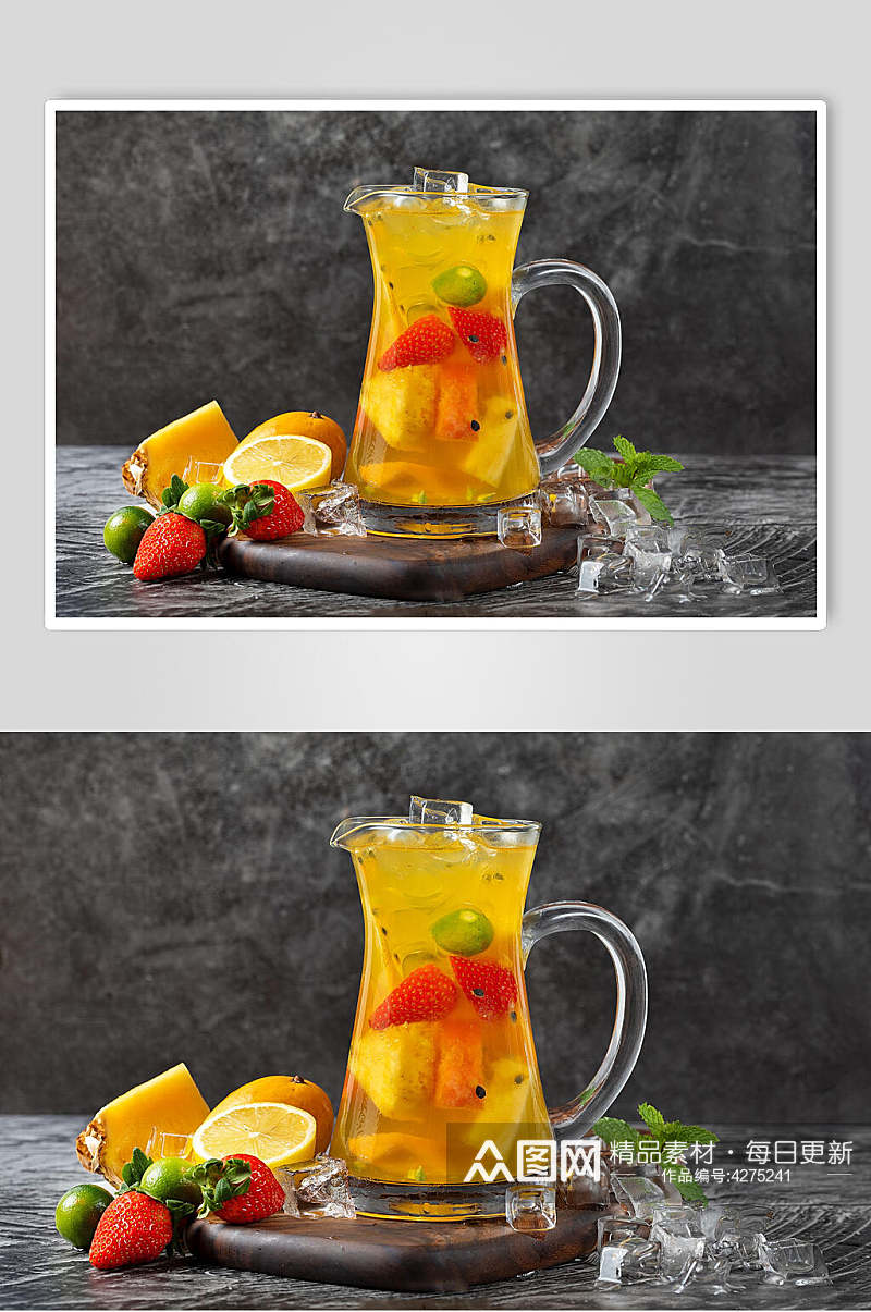 美味超级水果茶高清图片素材