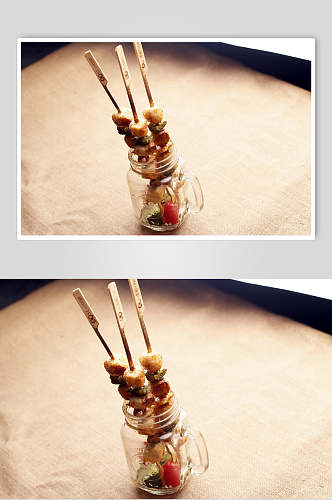 干贝丸子美食摄影图片