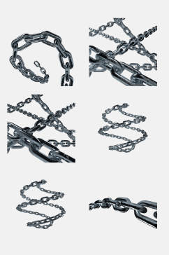 大气金属铁链锁链免抠素材