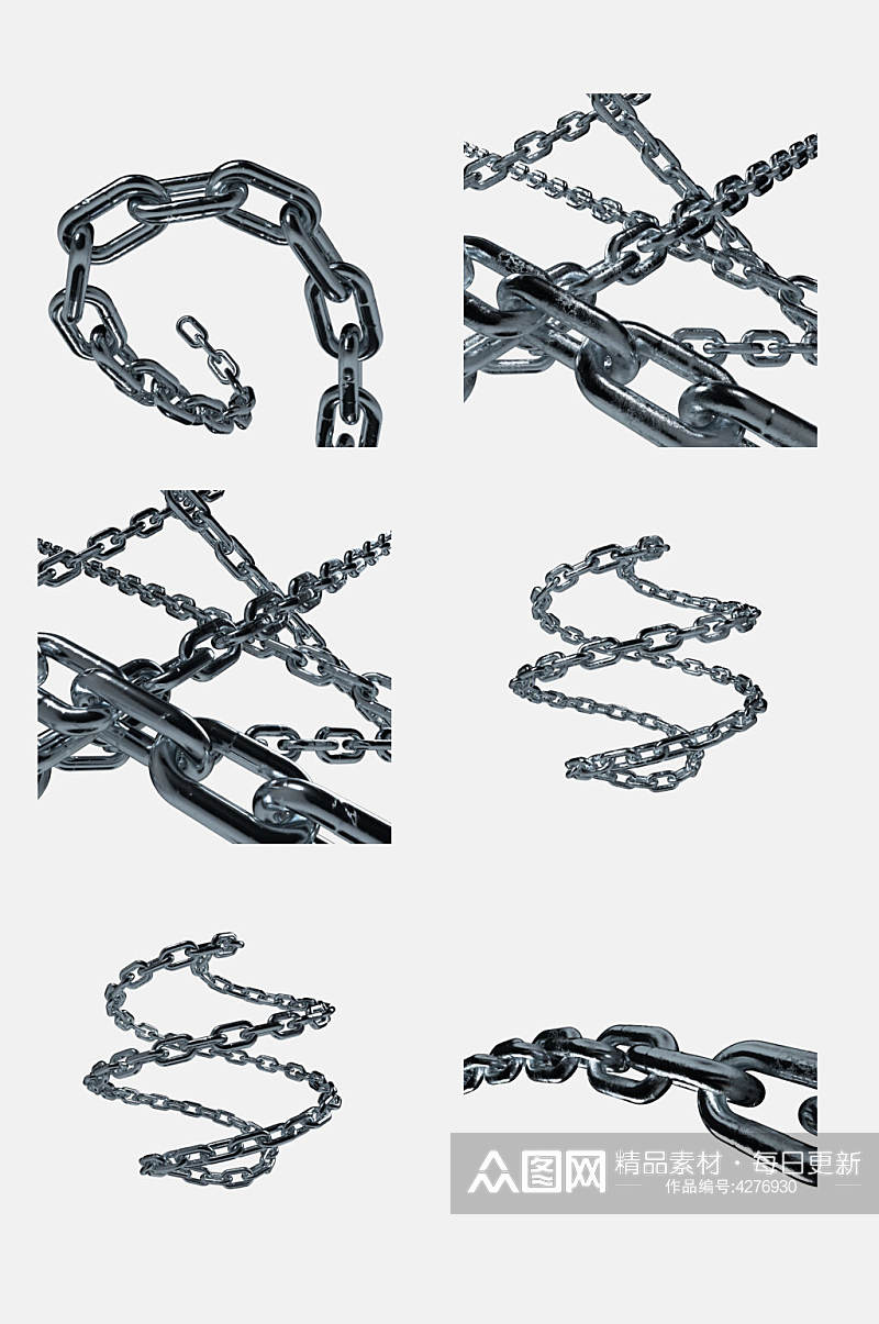 大气金属铁链锁链免抠素材素材