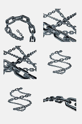 大气金属铁链锁链免抠素材