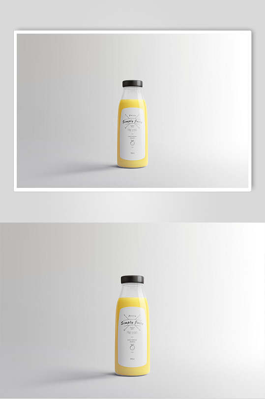 英文字母圆柱形灰色饮料瓶样机