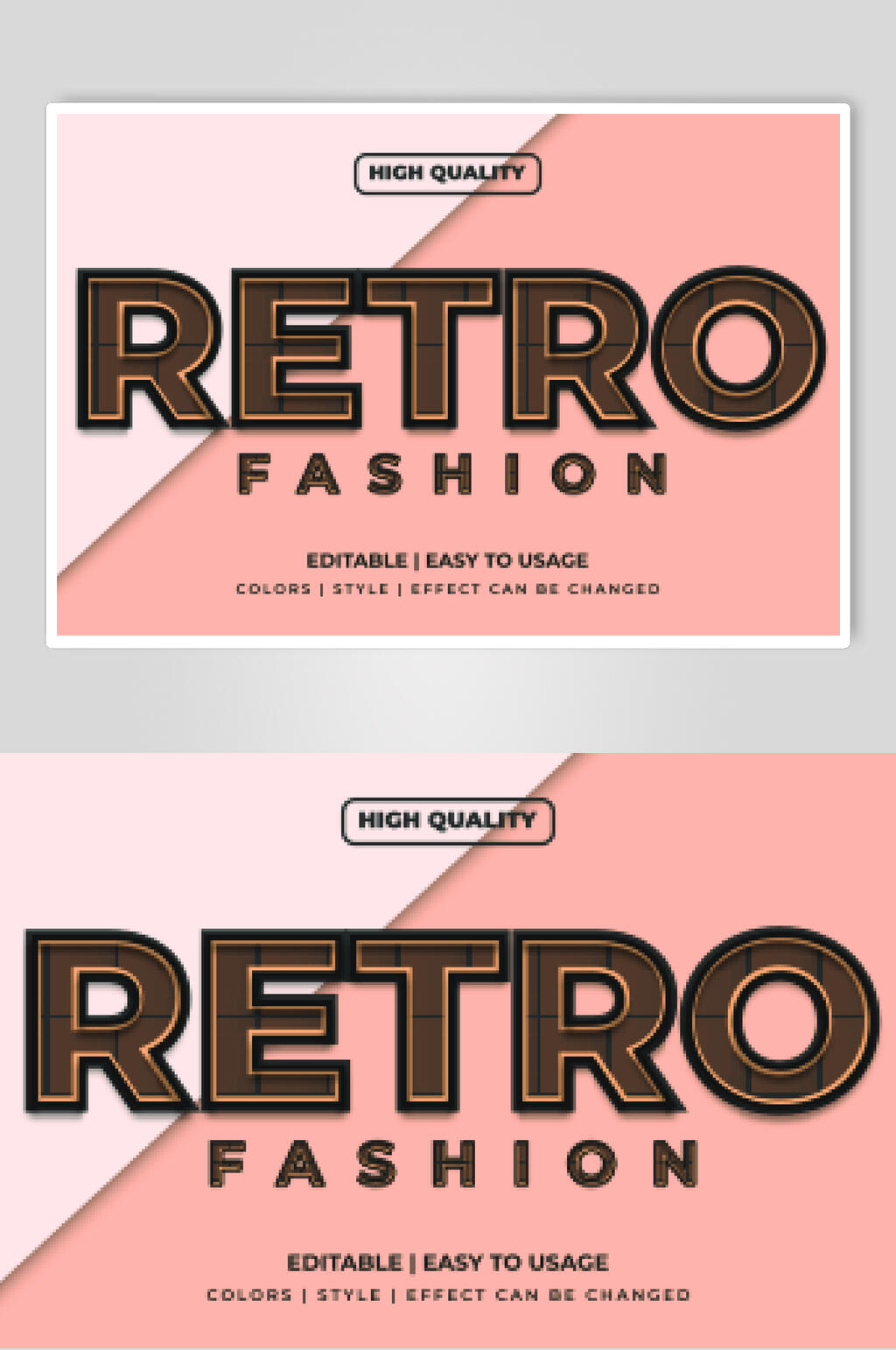 RETRO英文炫彩矢量素材素材