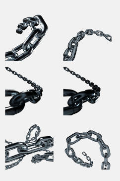 时尚金属铁链锁链免抠素材