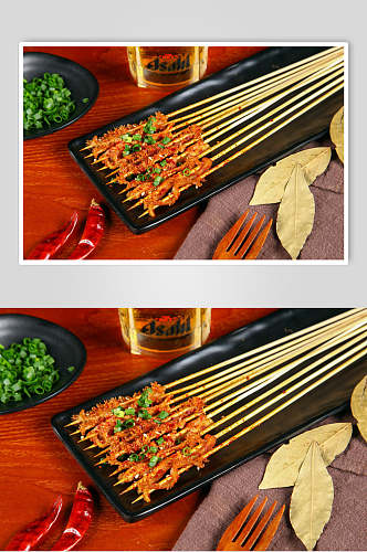 麻辣鲜香烤串美食图片