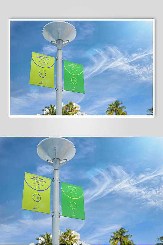 灯杆旗样机图片-灯杆旗样机设计素材-灯杆旗样机模板下载-众图网