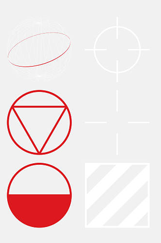三角圆形创意高端科技图标免抠素材