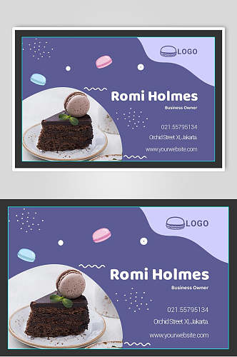 巧克力蛋糕美食海报