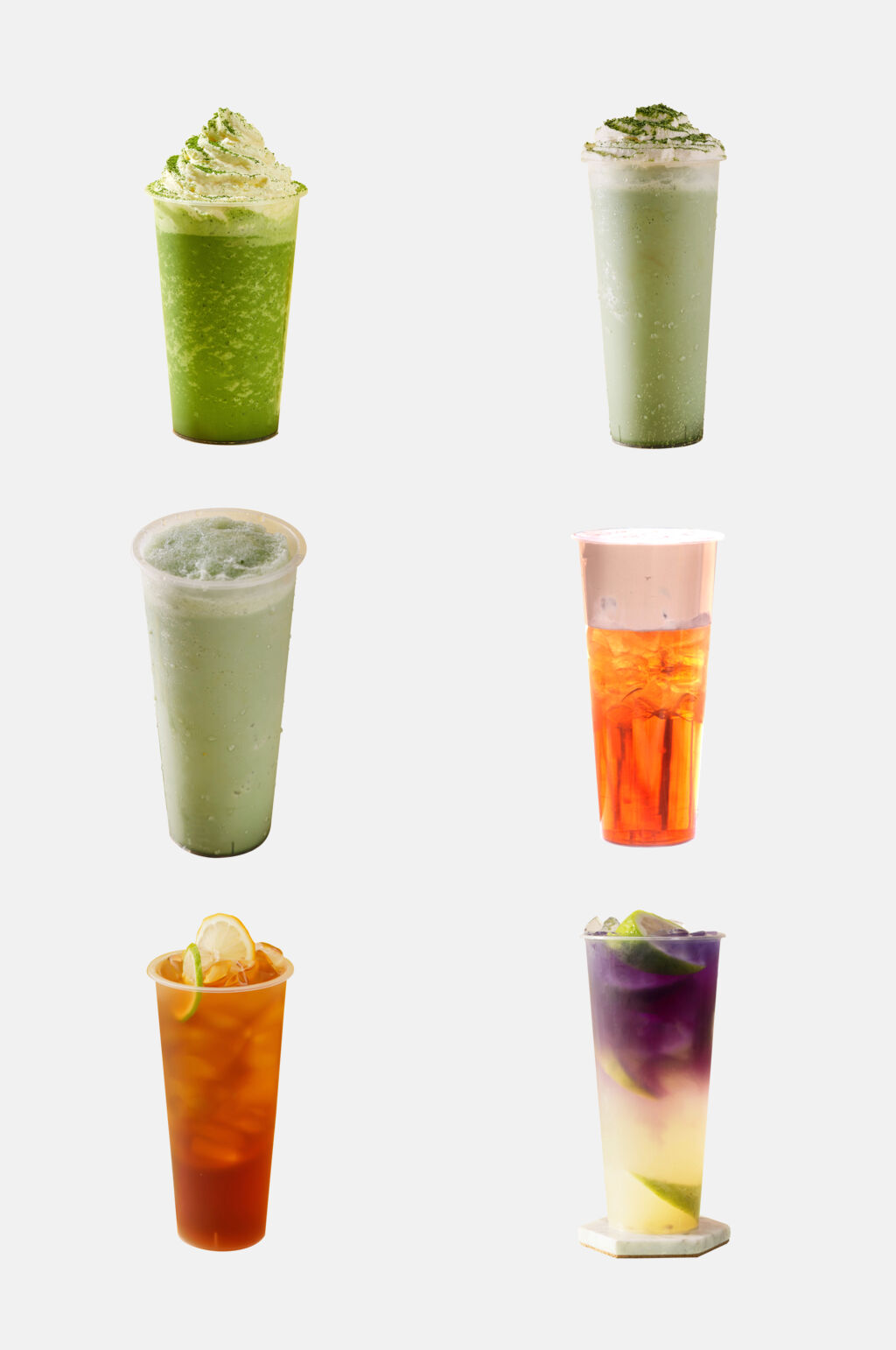 抹茶清新奶茶果汁饮品免抠素材素材