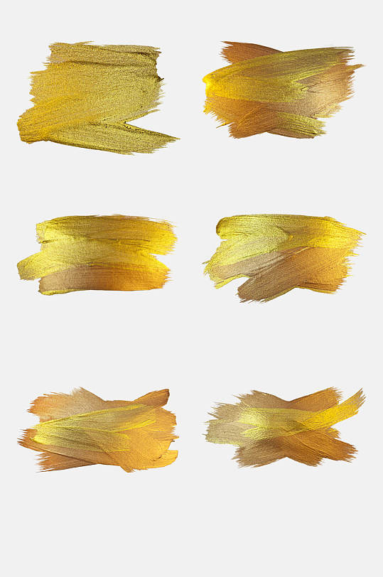 简约渐变金粉黄金笔触磨砂免抠元素