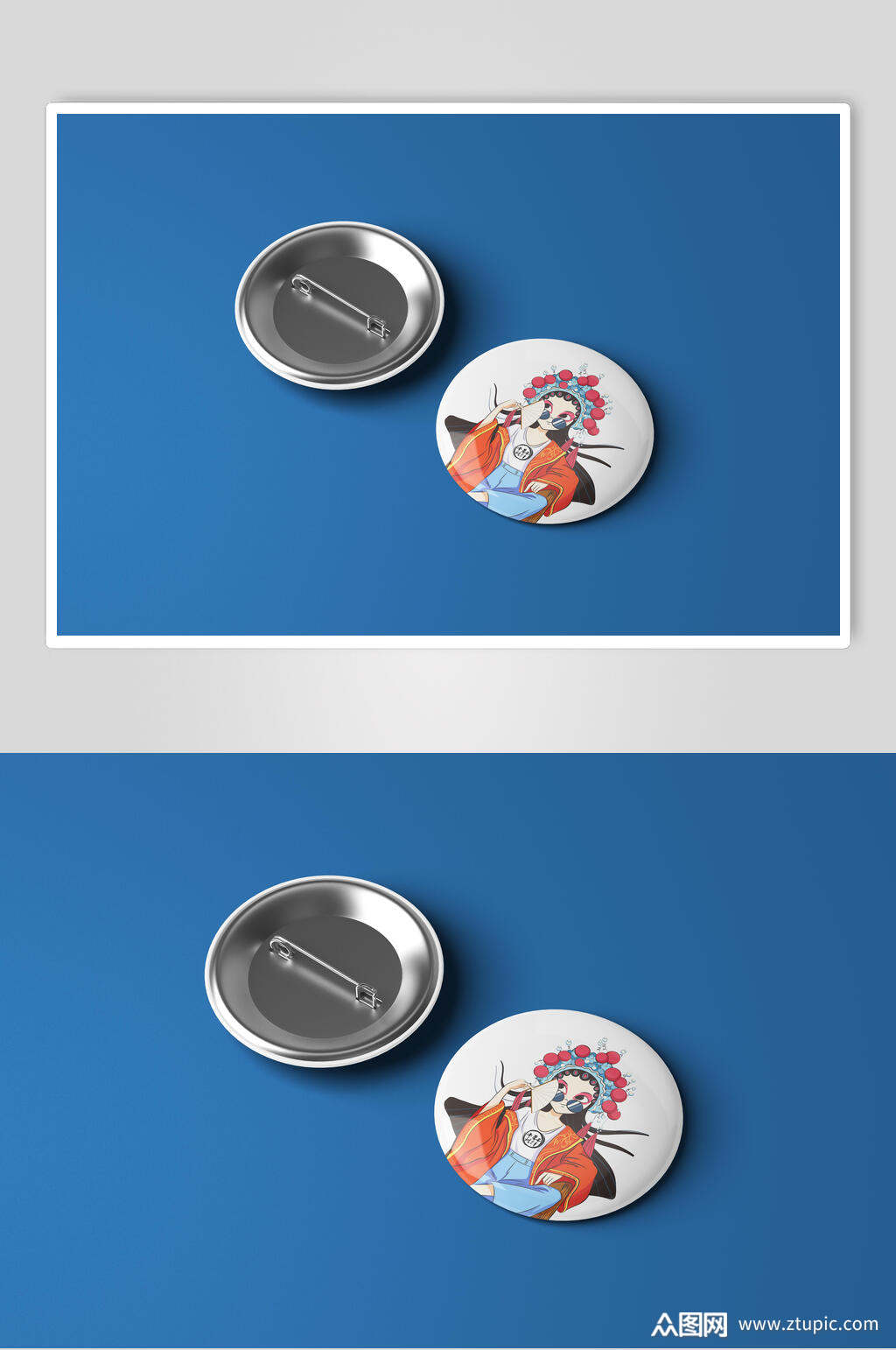 回形针女孩蓝国创戏曲文创样机模板下载-编号4302172-众图网