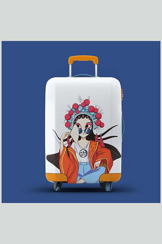 国创戏曲行李箱文创样机