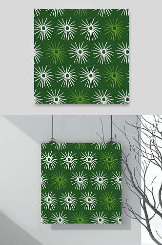 绿白简约创意高端热带植物矢量素材