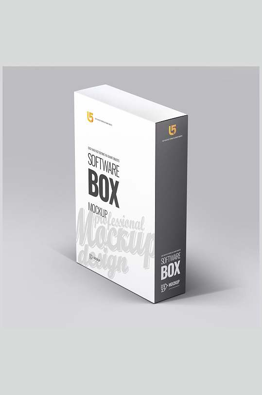 英文字母立体方盒产品包装盒样机